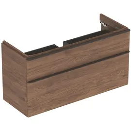 Geberit Waschtischunterschrank 2 Schubladen 118,4 x 61,7 x 47 cm Nussbaum hickory