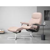 Stressless Stressless® »Consul«, (Set, Relaxsessel mit Hocker), mit Hocker, mit Cross Base, Größe S, M & L, Holzakzent Wenge, pink