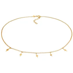 Elli Halskette Blitz Flash Astro Erbskette 925 Silber goldfarben Damen 