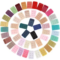 Nzoike 50 Stück BH Verlängerung 2 Haken 3 Reihen, Stretch-Unterwäsche Verlängerungsschnalle, Bequem Und Elastisch, BH Verschluss Erweiterung Für Alle Gängigen BH-Modelle,Farbe zufällig - L