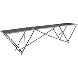 Möbel Tapeziertisch Klappbar MDF und Aluminium 300×60×78 cm - Esstische 140718 - Schwarz