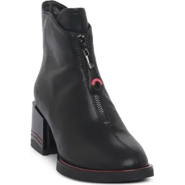 2GO FASHION Stiefelette Schwarz - Rot/Schwarz - 40 EU 40 EU