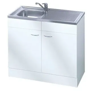 kochstation Spülenschrank »KS-Elster«, Breite 80 cm, weiß