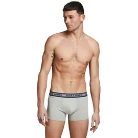 JACK & JONES Solid Trunks grey/dark grey melange L 10er Pack