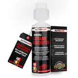 AUTOGAR® Diesel Cetane Booster 250ml I Cetan Booster: Cetanzahl erhöhen, Zündwilligkeit verbessern I Kaltstart & ruhiger Lauf I für 4–6 Anwendungen I für Common-Rail, Pumpe-Düse & Turbodiesel