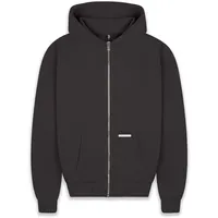 Dropsize Bazix Republiq Super Heavy Blank Zip-Hoodie in schwarz