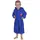 Wörner Kinderbademantel WÖRNER "Feuerwehr royalblau" Gr. 98, blau (royalblau), L:65cm, Frottier, Hausmäntel, mit Stickerei, mit Tasche, maschinenwaschbar