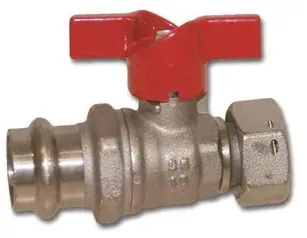 ball valve with press fitting and end swivel 22