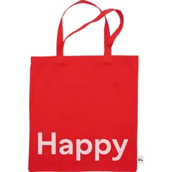 Design Letters Happy Einkaufstasche rot
