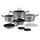 Berlinger Haus Moonlight Topf-Set 3-tlg. Suppentopf + Bratentopf + Stielkasserolle