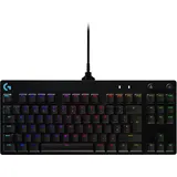 Logitech G Pro Gaming, Tenkeyless (80 - 87 %), Kabelgebunden, USB, Mechanischer Switch, RGB-LED, Sch - Schwarz