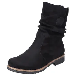 Winterstiefelette RIEKER, Damen, Gr. 39, schwarz, Lederimitat, klassisch, Schuhe, mit gerafftem Schaft