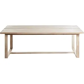 Beliani Azzanello Gartentisch 230 x 100 x 75 cm Hellbraun