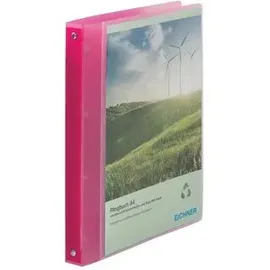 Eichner Präsentationsringbuch 2-Ringe rot-transparent