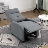Homcom Relaxsessel Fernsehsessel mit Liegefunktion Leinenoptik 67 x 98 x 87 cm Grau