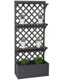Proregal Hochbeet 177 x 77 x 33 cm Grau