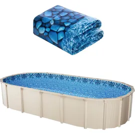Vevor Ovale Poolfolie Blau 1006x549x147 cm