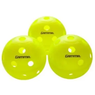 Gamma Pickleball Gamma Pickleball Indoor Ball 3 Pack-Pack - Pickleball Indoor Ball gelb