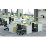 xlmoebel Bürotisch Weiß / Beige