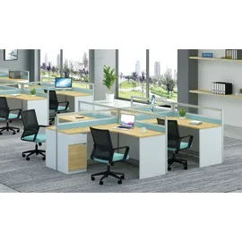xlmoebel Bürotisch Weiß / Beige