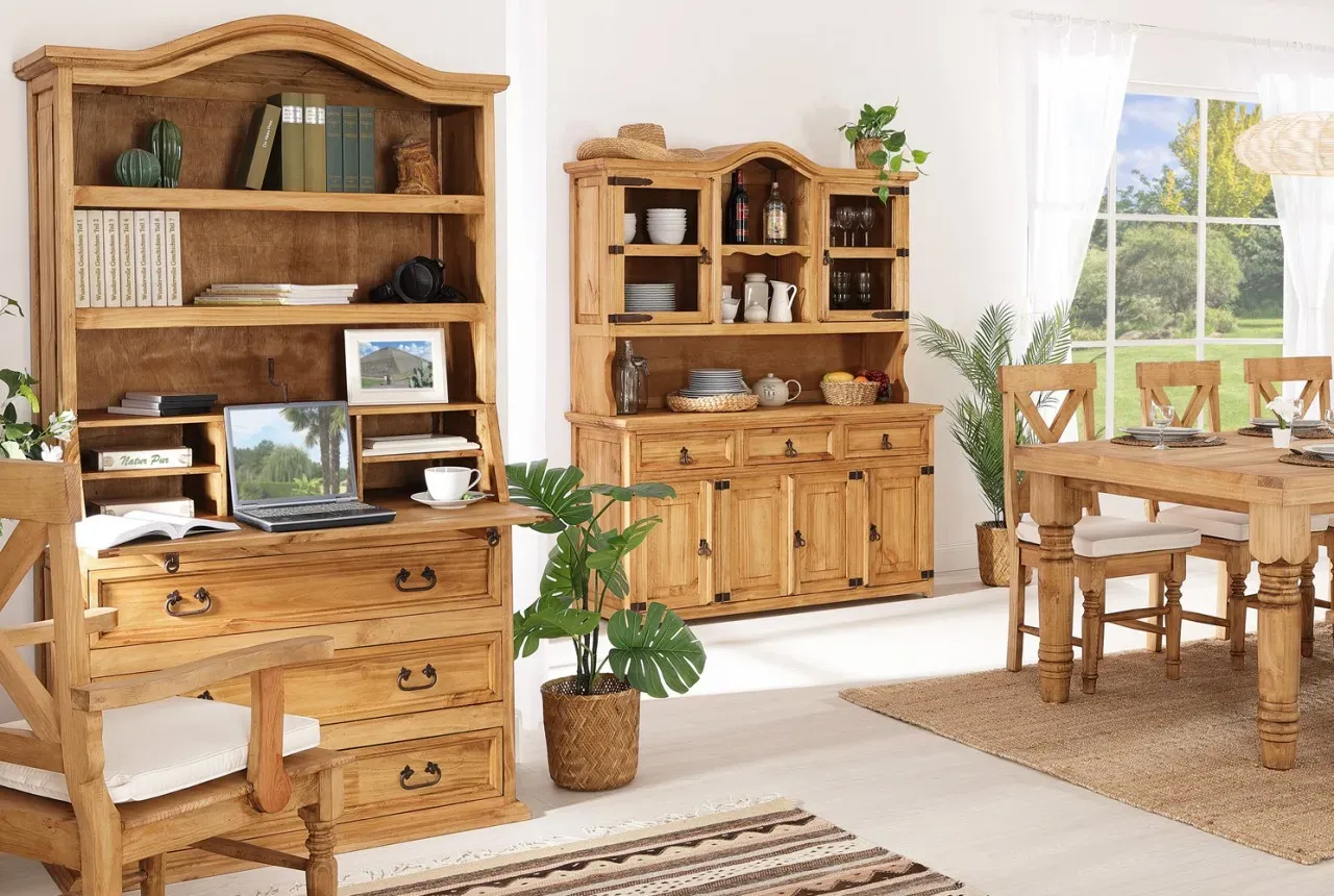Sekretär Homeoffice Schreibtisch MEXICO Landhausstil Möbel Pinie