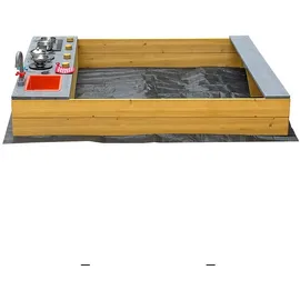Home Deluxe Holzsandkasten COOKY mit Spielküche braun