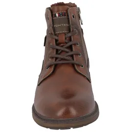 Tom Tailor Winterboots TOM TAILOR, Herren, Gr. 40, braun (cognac), Lederimitat, Textil, Schuhe Winterboots, mit Logoschriftzügen, Weite G