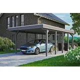 SKANHOLZ Carport Friesland Schiefergrau 397 x 708 cm mit Aluminiumdach