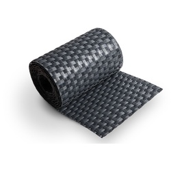 Polyrattan Doppelstabmatten Sichtschutz in anthrazit/grün/silber/braun