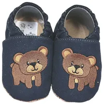 HOBEA-Germany Krabbelschuhe RecyStep Bär dunkelblau 18/19 (6 - 12 Monate) Gripwalksohle