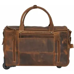 Greenburry Vintage 2 Rollen Reisetasche Leder 32 cm braun