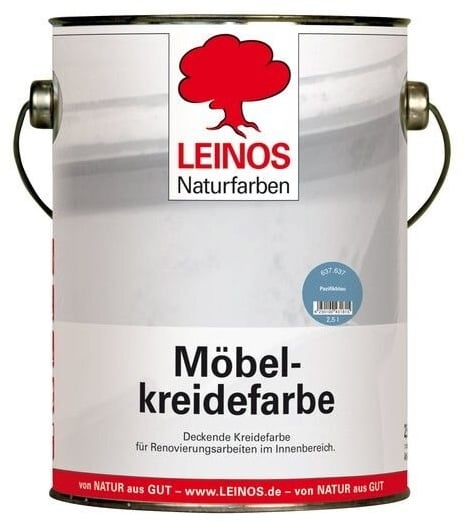 Leinos Möbelkreidefarbe 637 Pazifikblau - 2,5 l Kanister