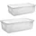 Centi 2er Set Aufbewahrungsboxen mit Deckel Plastikbox 5L transparent mit Griffen