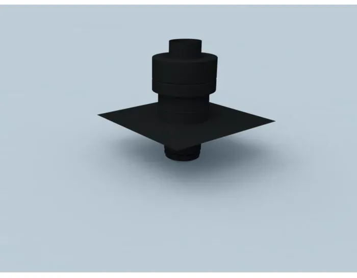 Bertrams Polyline EW Mündungsanschluss 40MAF80P PE, DN 80, mit Hinterlüftung, schwarz