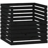 vidaXL Komposter Schwarz 80x80x78 cm Massivholz Kiefer