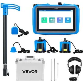 Vevor Rohr-Wasserleckdetektor 1 Hz–10000 Hz 7-Zoll-Touchscreen mit 4 Sensoren