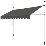 KOMFOTTEU Klemmmarkise Sonnenmarkisen höhenverstellbare Klemmmarkise, 3m breit, Grau grau 300 cm