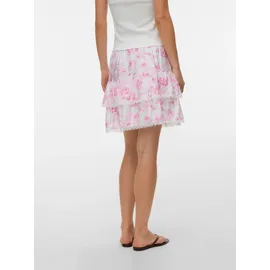 Vero Moda Minirock Damen Bedruckt Pink/Weiß L