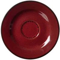 Ritzenhoff & Breker Gambia Espressountertasse, 12 cm, Runde Untertasse mit Farbverlaufstruktur, Reaktivglasur, Passend für Espressotasse (90 ml), Steinzeug, Rot