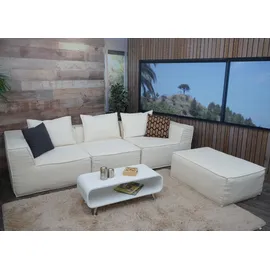 MCW Lounge-Sessel Stoff/Textil 75 x 63 x 97 cm Creme mit Kissen