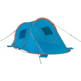 BURI Kuppelzelt Strandmuschel Windschutz Sonnenschutz Sichtschutz Strandzelt Pop-Up blau 120 cm x 200 cm x 90 cm