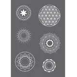 Rayher Siebdruckschablone Mandala grau