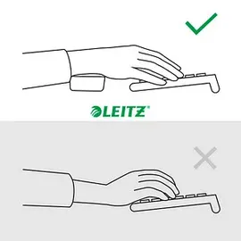 Leitz Tastatur-Handballenauflage Ergo Cosy grau