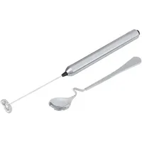 Elektrischer Handaufschäumer, Milchaufschäumer Elektrisch Coffee Milk Frother Edelstahl für Kaffee Latte Cappuccino heiße Schokolade