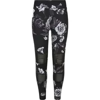 URBAN CLASSICS Leggings in dark flower AOP | Gr.: