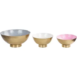 Dekoschüssel Eisen mehrfarbig / gold 3er Set BARU