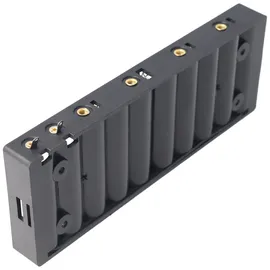 AccuCell Batteriehalter für 10 Mignon AA LR6 Nebeneinander Batterie, Akku – Batteriehalter AA Mignon, Batterie Halterung Elektronik (Kunststoff)