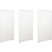 Mendler 3er-Set Aluminium Paneele für Pergola HWC-L46, Terrassenüberdachung, Lamellenpaneel