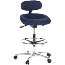 MID.YOU Drehhocker, Blau, Textil, Drehkreuz, 50x106x40 cm, Sitzfläche 360° drehbar, Esszimmer, Stühle, Hocker