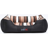 HobbyDog Hundebett Hundekorb Hundesofa für Haustier Grosse Hunde Waschbar - Comfort XXL - Schwarz mit Streifen